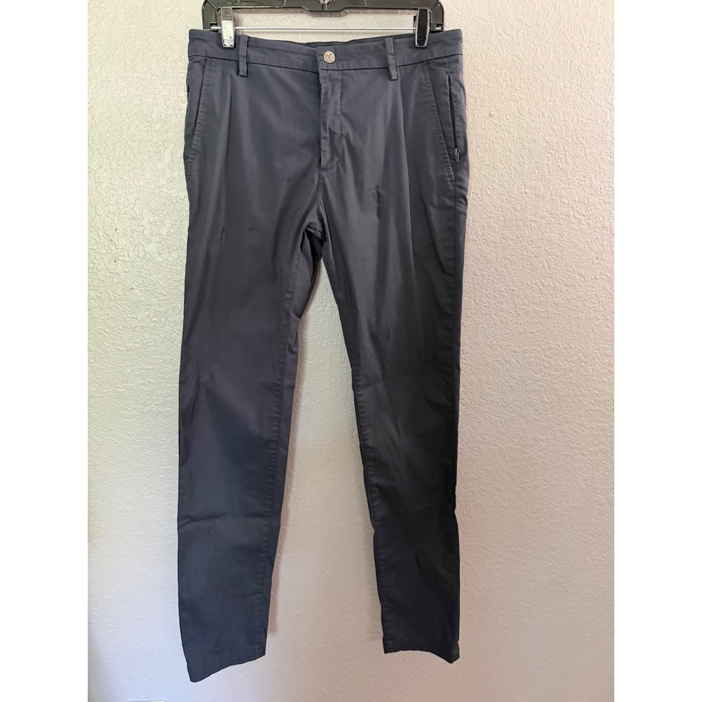 Birddogs Lined Golf Pants Mens 32x34 Navy Blue Built-in Liner Chino Stretch